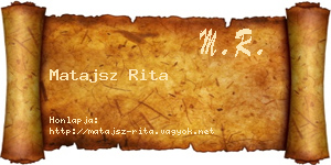 Matajsz Rita névjegykártya